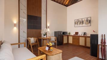 Villa, 2 Bedrooms, Private Pool | Living area | Flat-screen TV, video-game console, DVD player