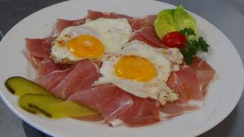 Daily buffet breakfast (EUR 8 per person)