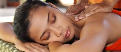 A person receiving a massage.