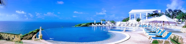 3 outdoor pools