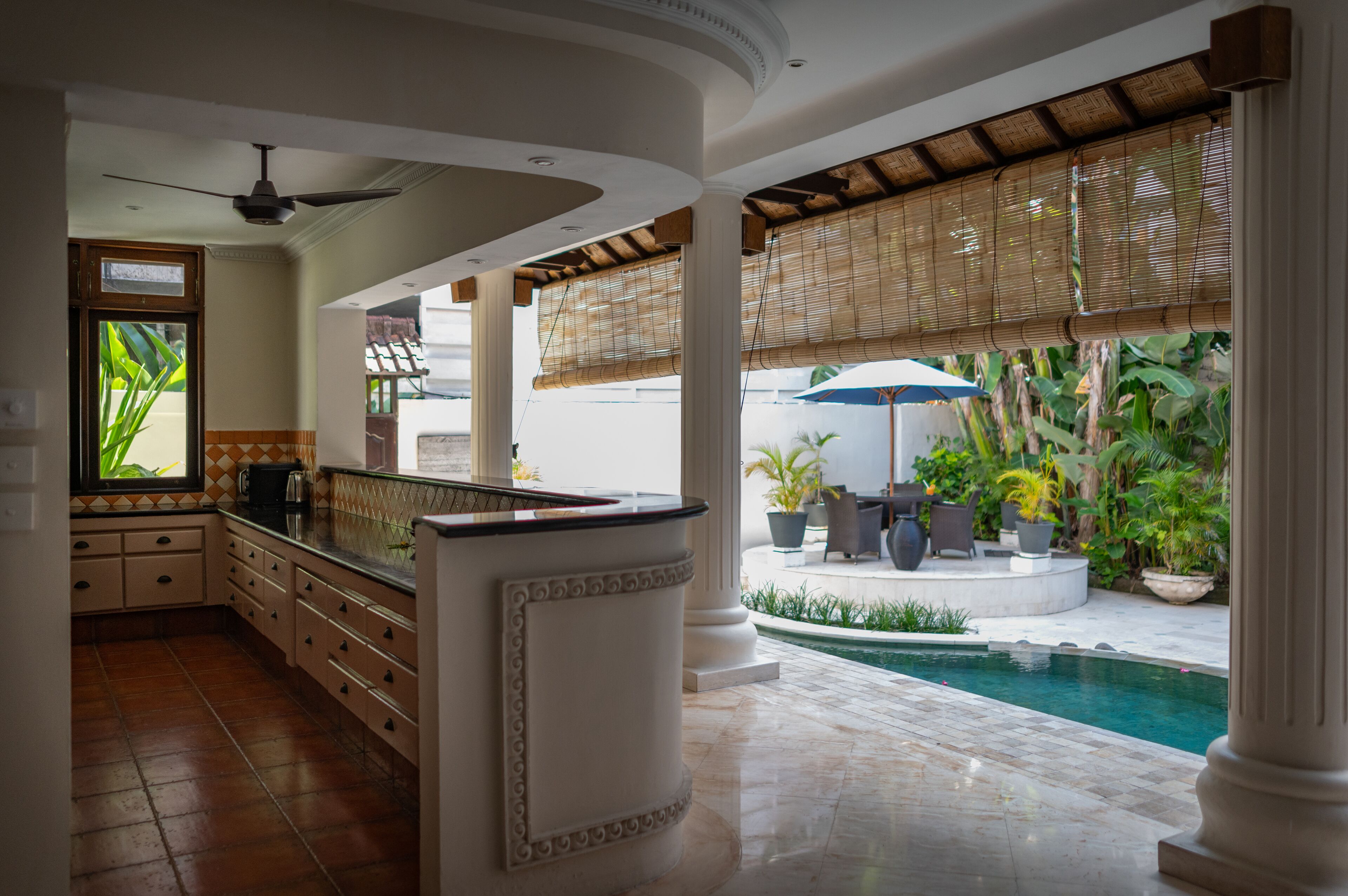 family villa, 4 bedrooms, private pool | private kitchen | fridge, microwave, coffee/tea maker, electric kettle