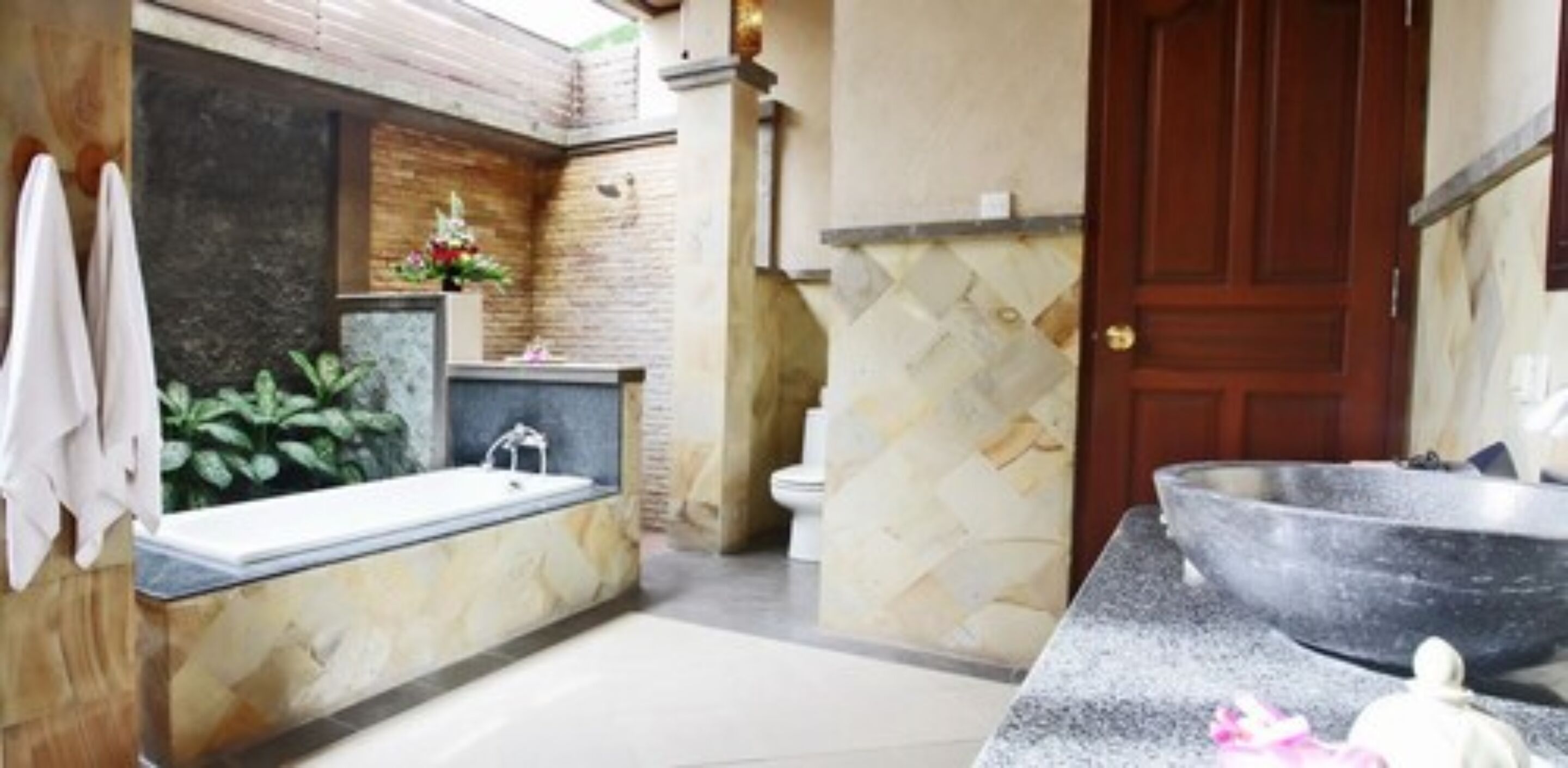 villa, 1 bedroom, private pool | bathroom | separate bathtub and shower, deep-soaking bathtub, rainfall showerhead