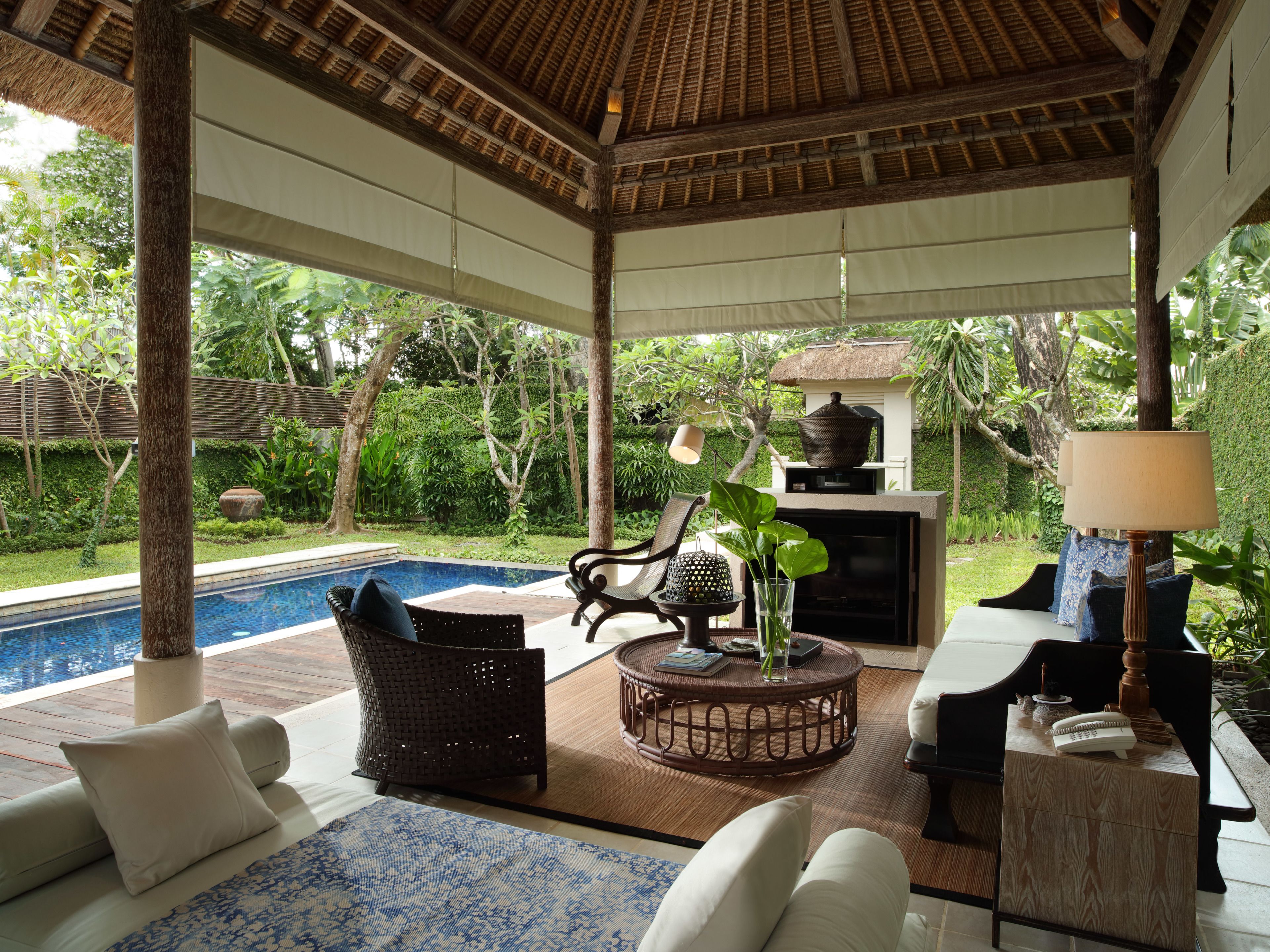 Villa, 1 Bedroom, Private Pool | Living area | 43-inch Smart TV with cable channels, TV