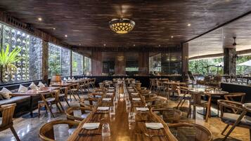 Breakfast, lunch, dinner served; pool views