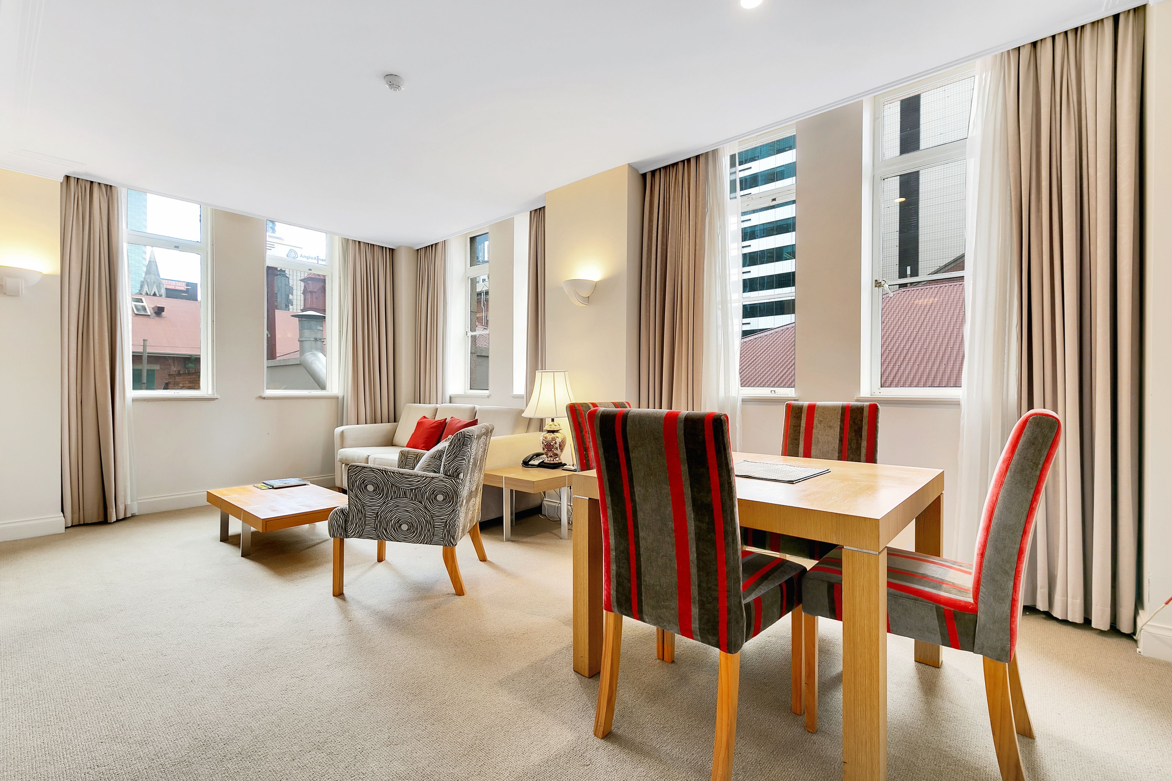 one bedroom superior apartment | living area | 42-inch flat-screen tv with digital channels, smart tv