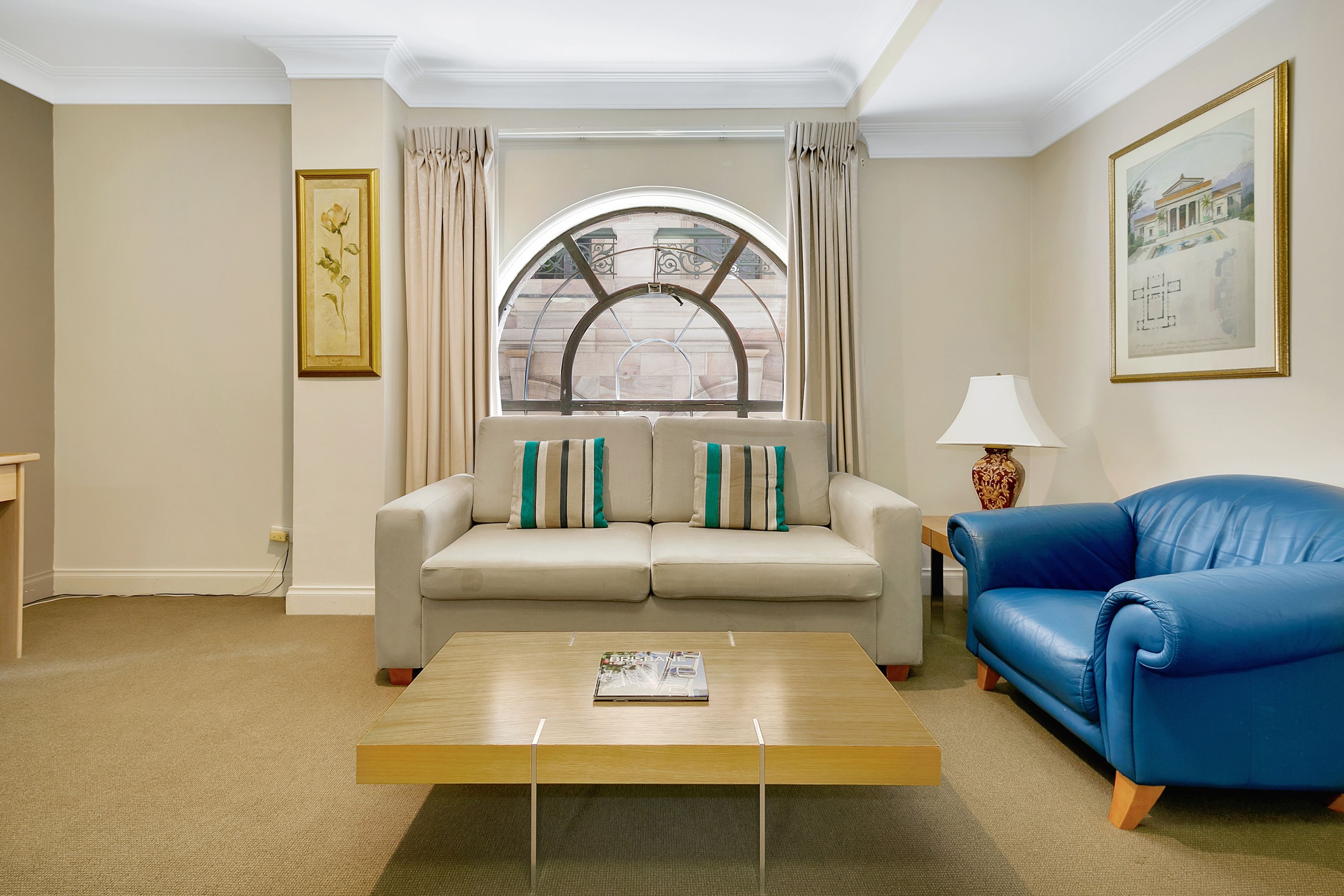 one bedroom superior apartment | living area | 42-inch flat-screen tv with digital channels, smart tv