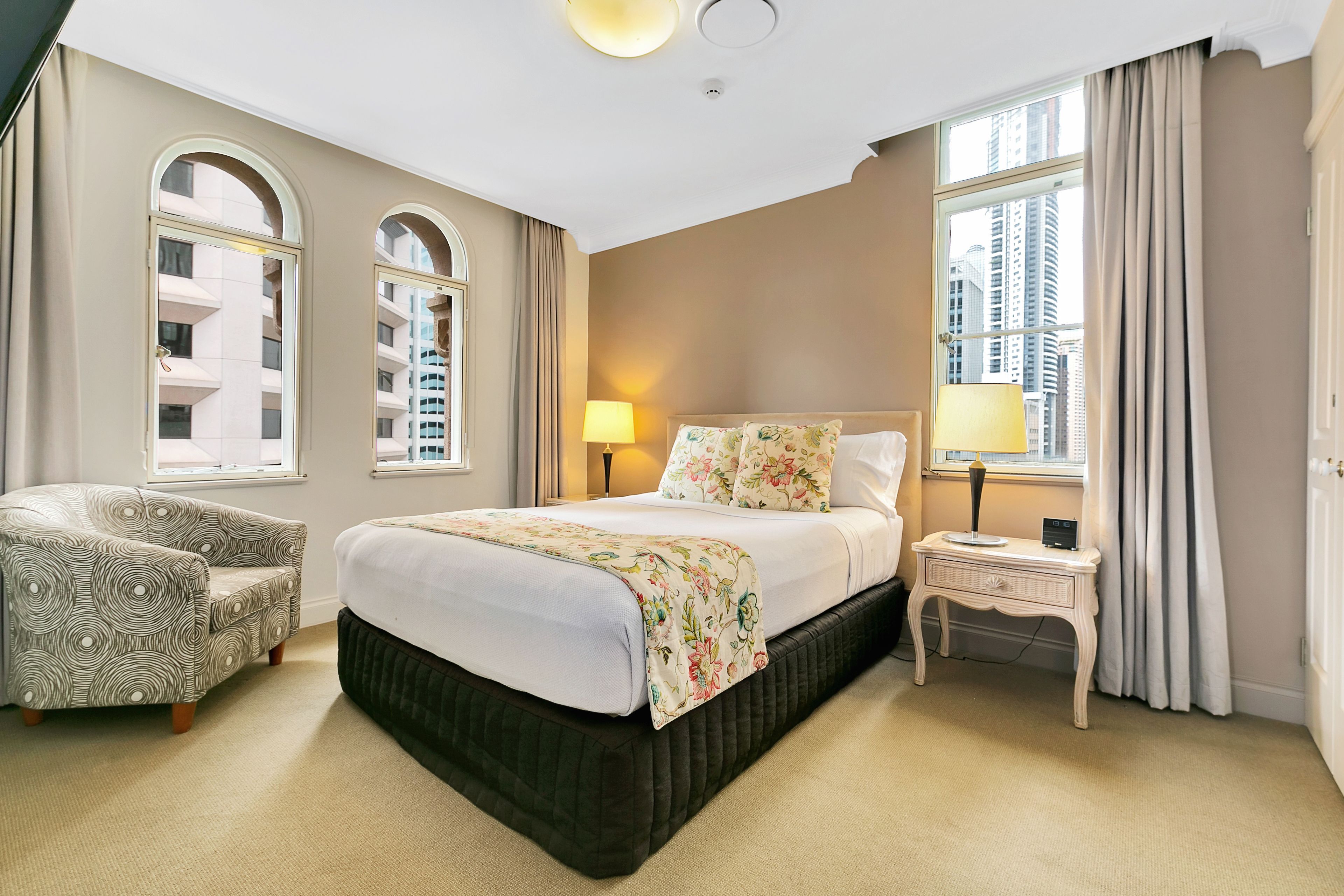 pillow-top beds, in-room safe, individually decorated