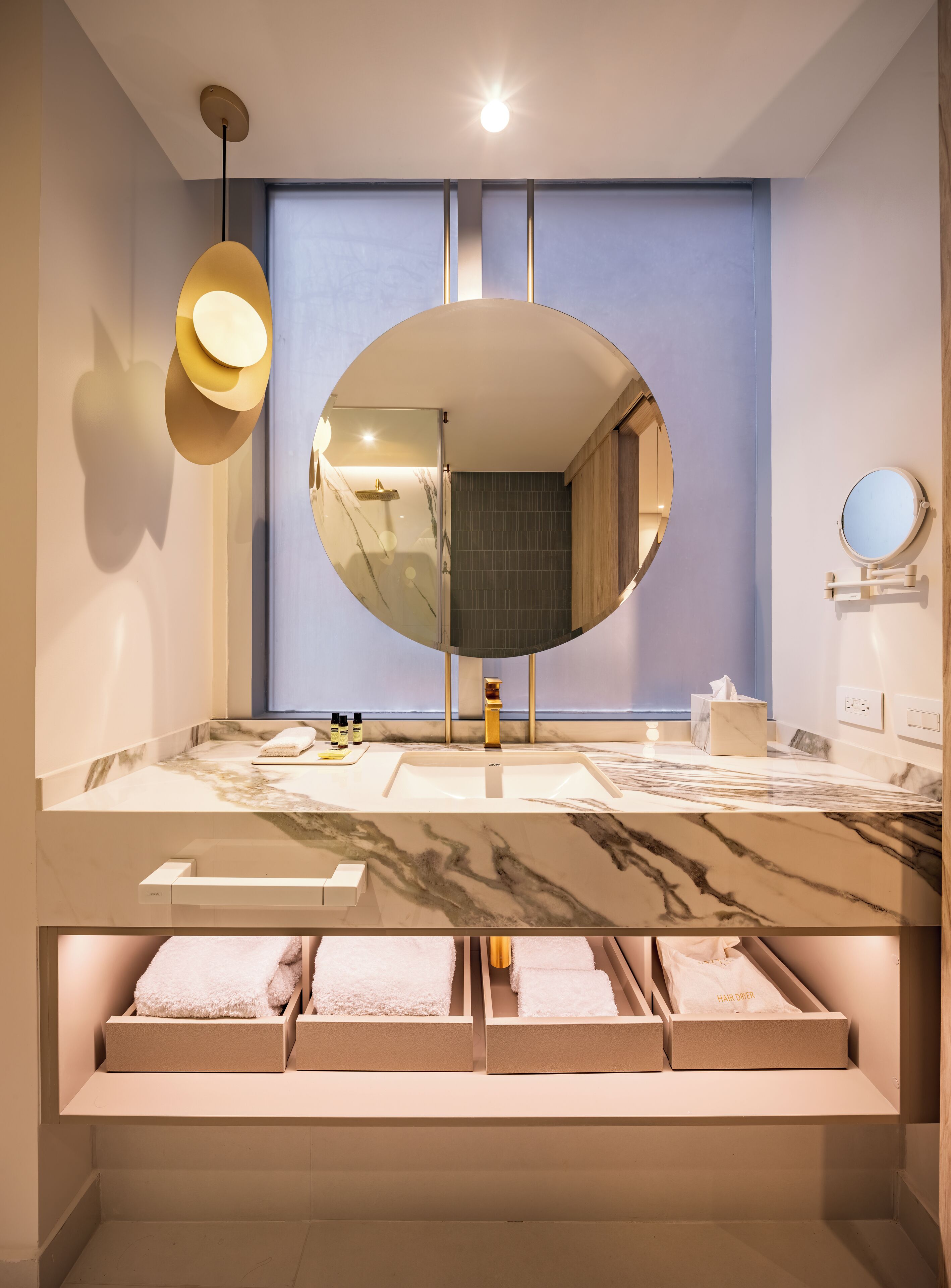 free toiletries, hair dryer, bathrobes, slippers