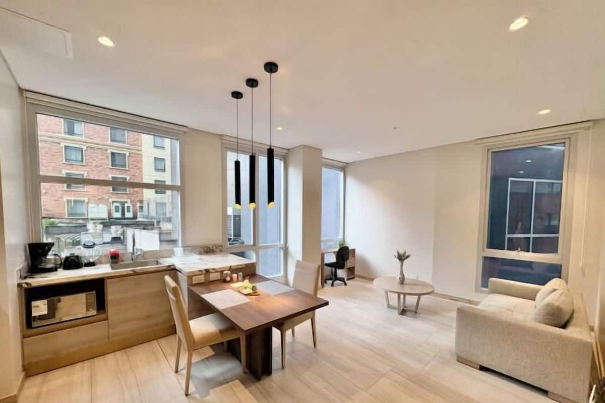 Luxury Apartment, 1 Bedroom, Housekeeping, City View | Living area
