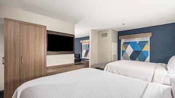 Suite, 2 Queen Beds (Extra Floor Space) | Desk, iron/ironing board, free WiFi, bed sheets