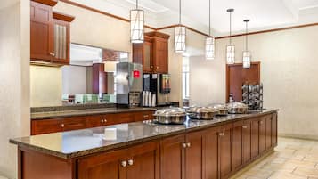 Free daily buffet breakfast