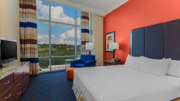 Premium bedding, down comforters, pillowtop beds, in-room safe