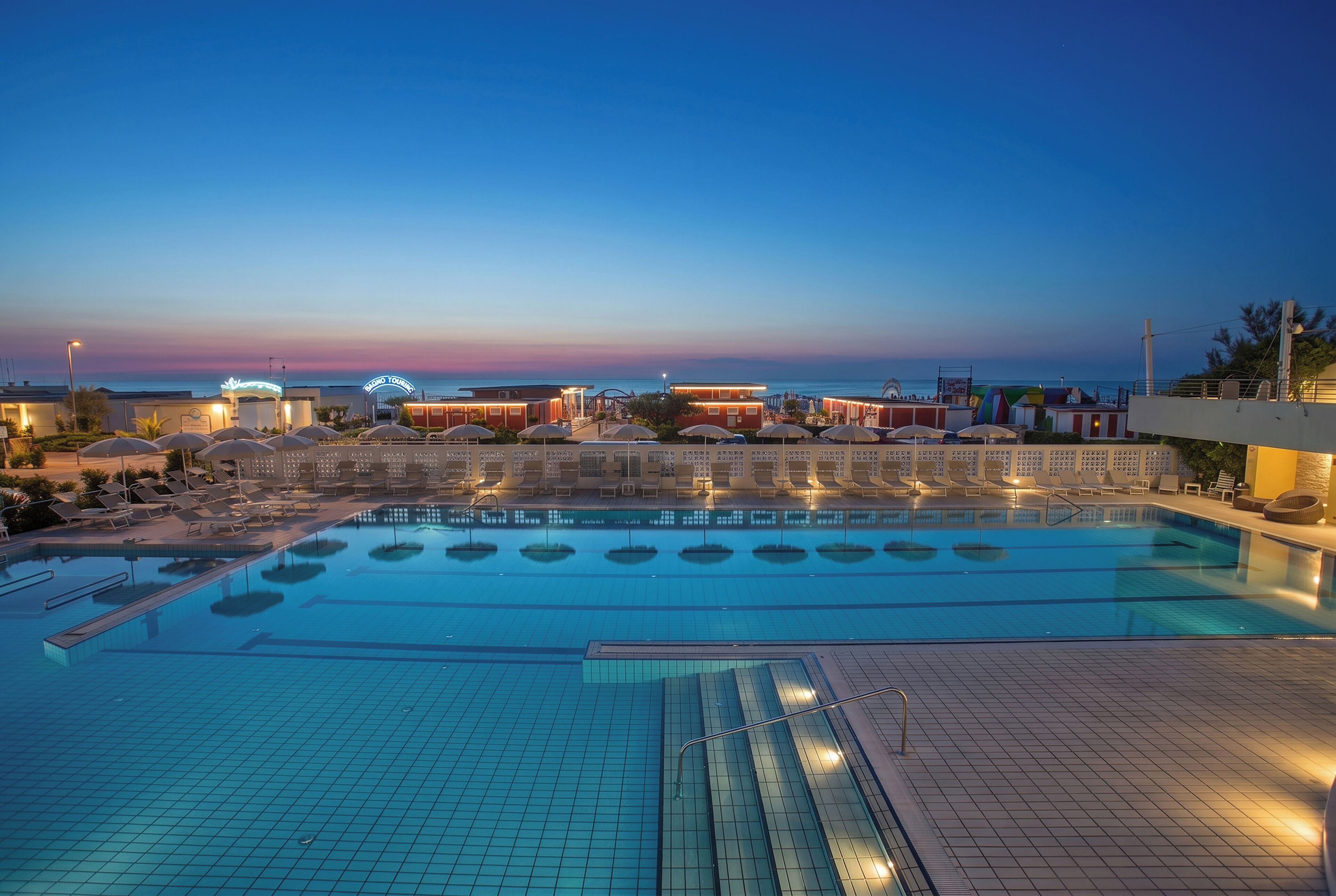 Indoor pool, outdoor pool, pool loungers