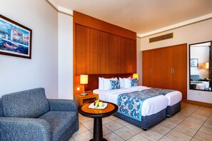 Standard Room, Sea View, Annex Building | Minibar, in-room safe, desk, free WiFi