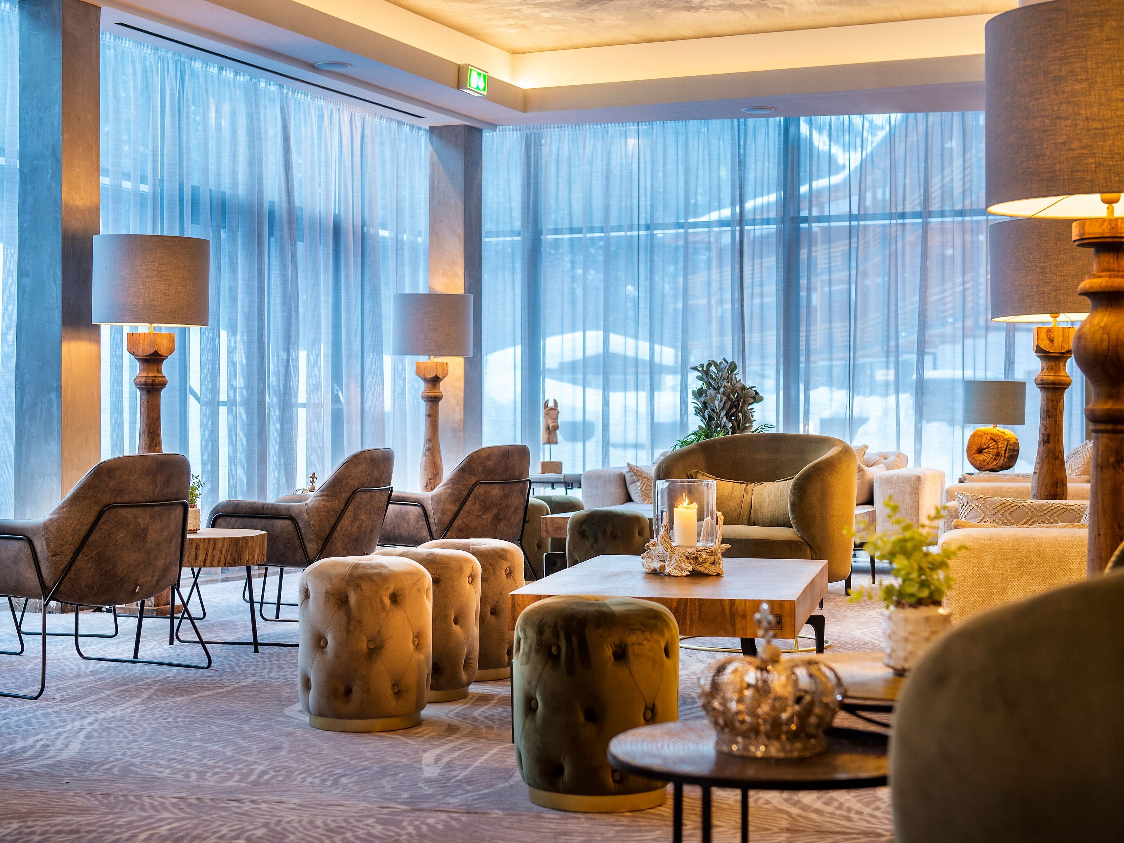 Sitteområde i lobbyen