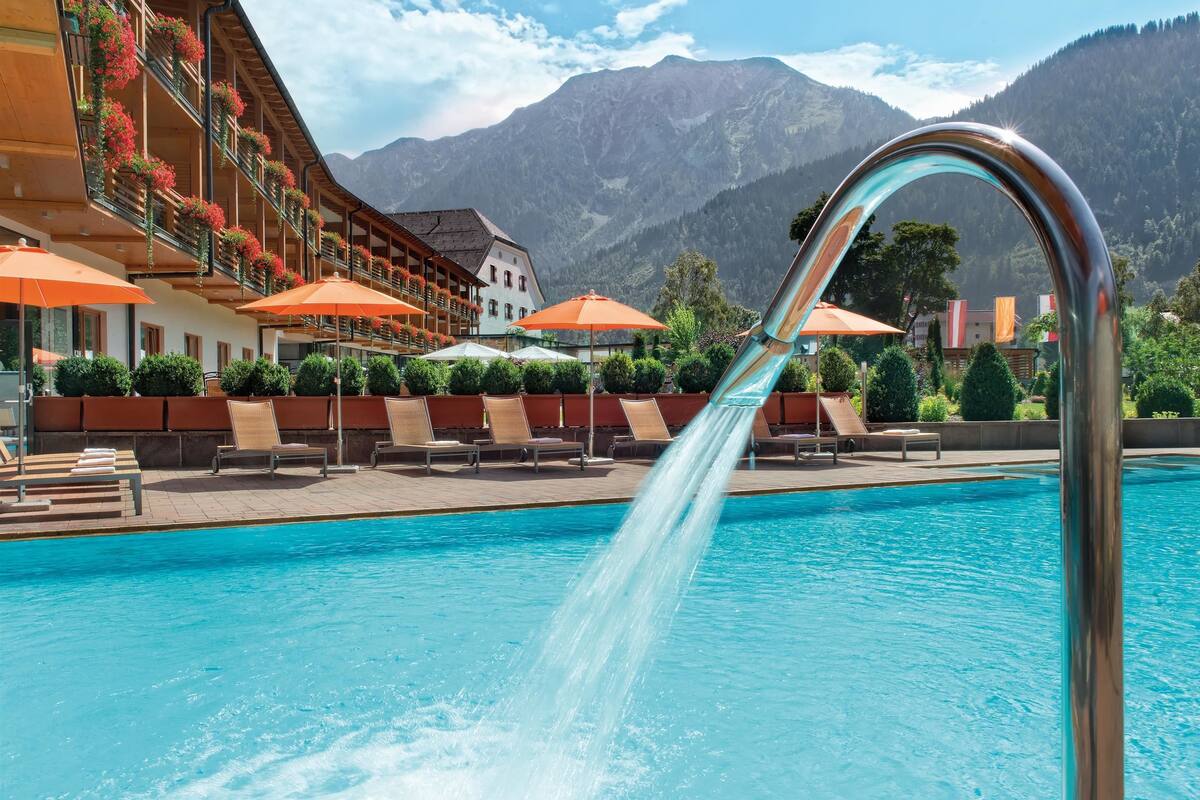 indoor pool, outdoor pool, open 8:00 am to 10:00 pm, pool umbrellas