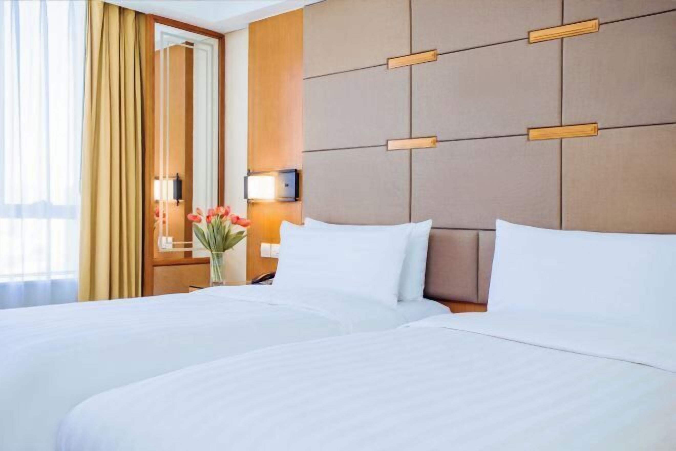 1 slaapkamer, donzen dekbedden, een minibar, een kluis op de kamer