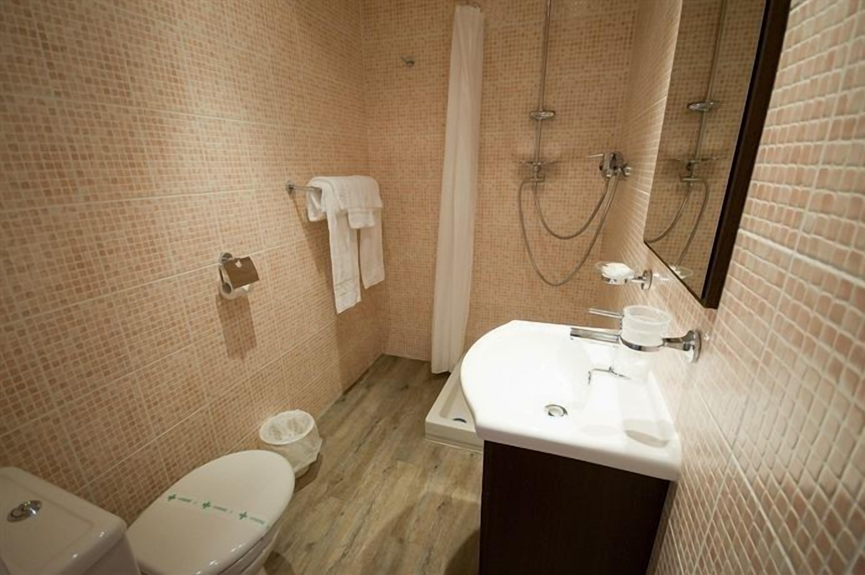 free toiletries, hair dryer, towels