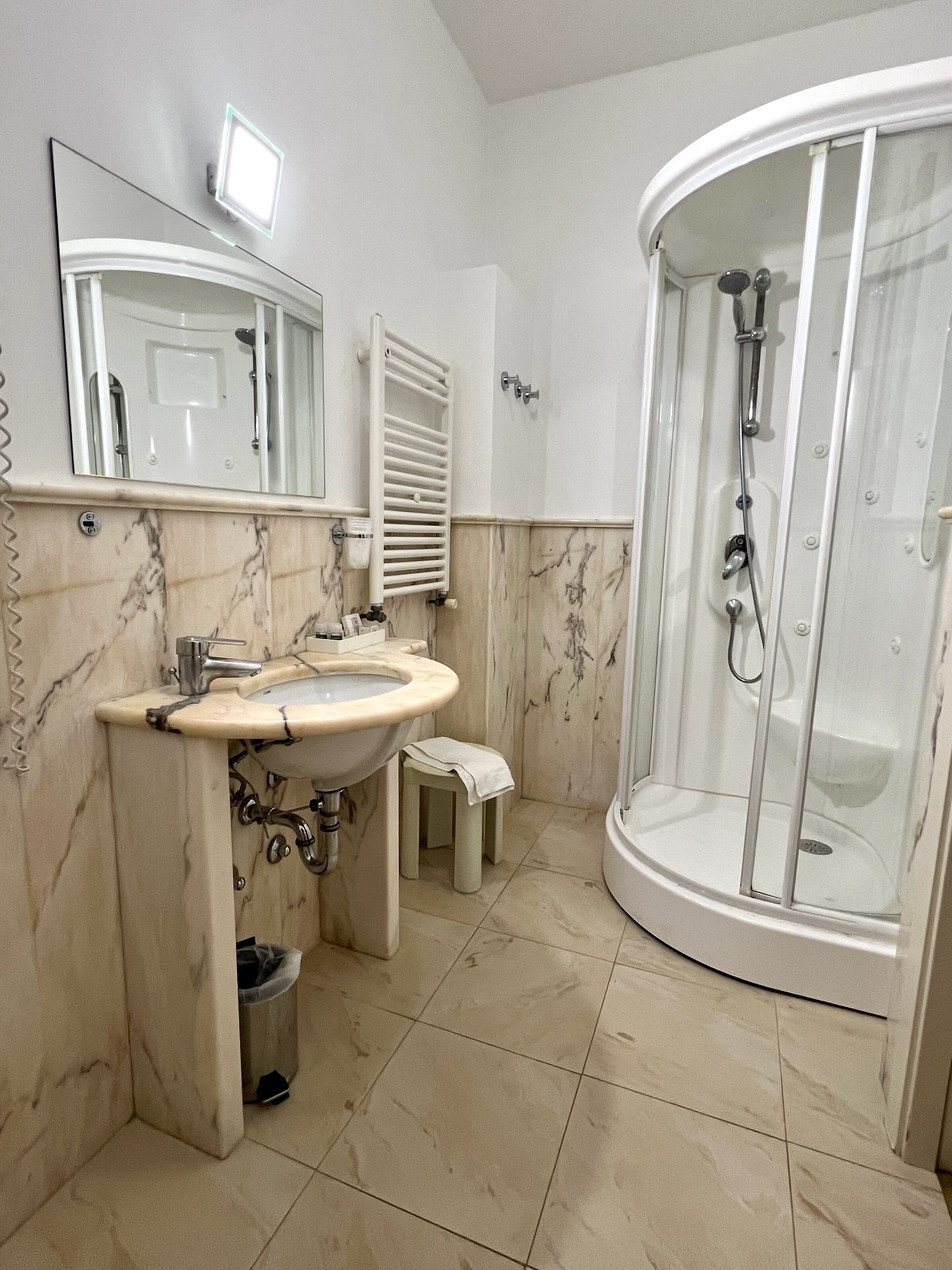 family room | bathroom | free toiletries, hair dryer, bidet, towels