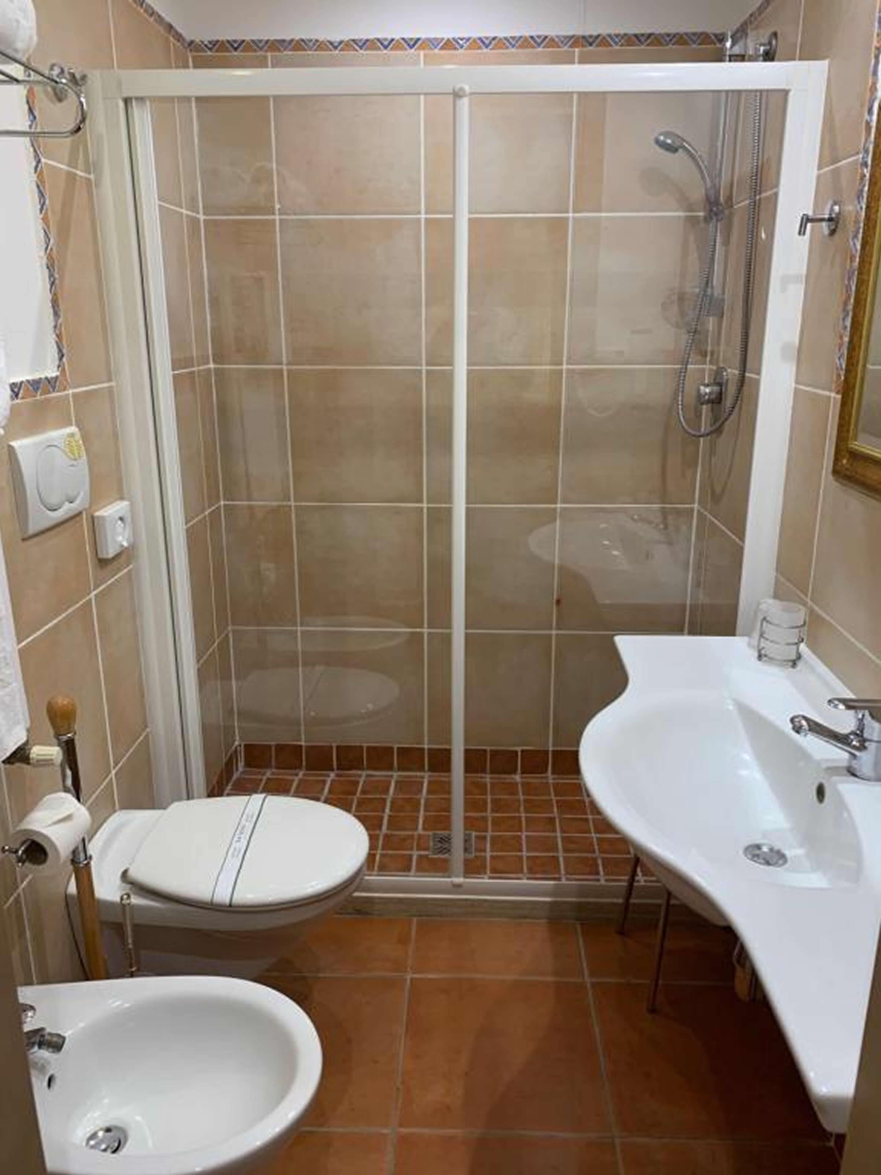 free toiletries, hair dryer, slippers, bidet