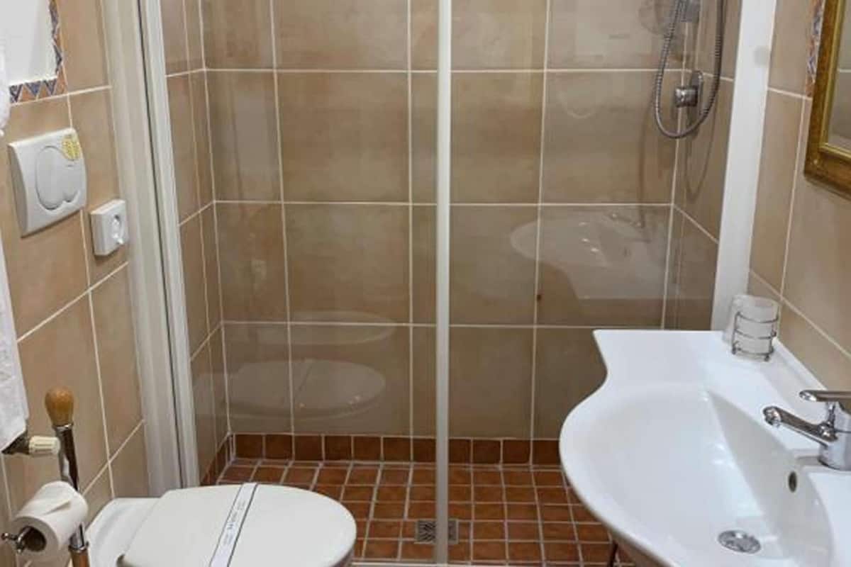 free toiletries, hair dryer, slippers, bidet