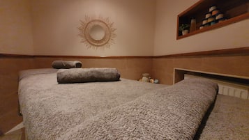 Sauna a vapor, tratamentos corporais, esfoliação corporal