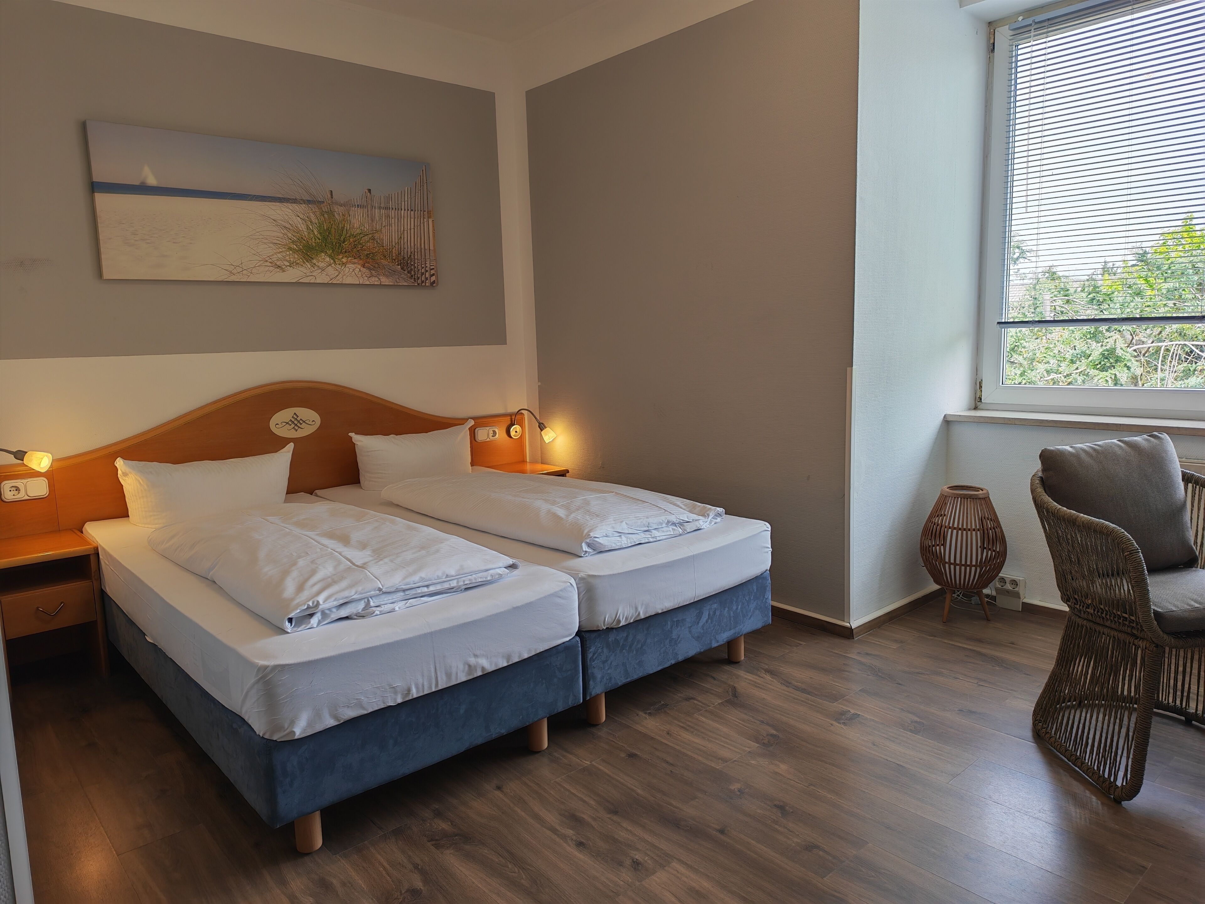 Standard-Doppel- oder -Zweibettzimmer | Allergikerbettwaren, kostenloses WLAN, Bettwäsche