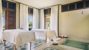Hot tub, steam room, Turkish bath, body treatments, hot stone massages