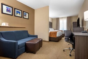 Desk, blackout curtains, iron/ironing board, free WiFi