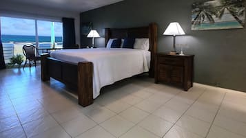 1 bedroom, premium bedding, laptop workspace, blackout drapes