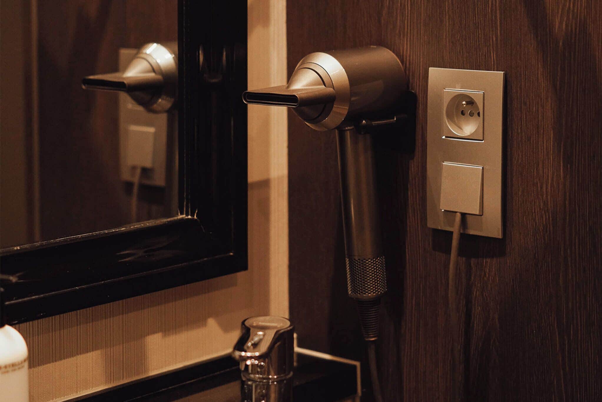 deluxe double room | bathroom | designer toiletries, hair dryer, bathrobes, slippers