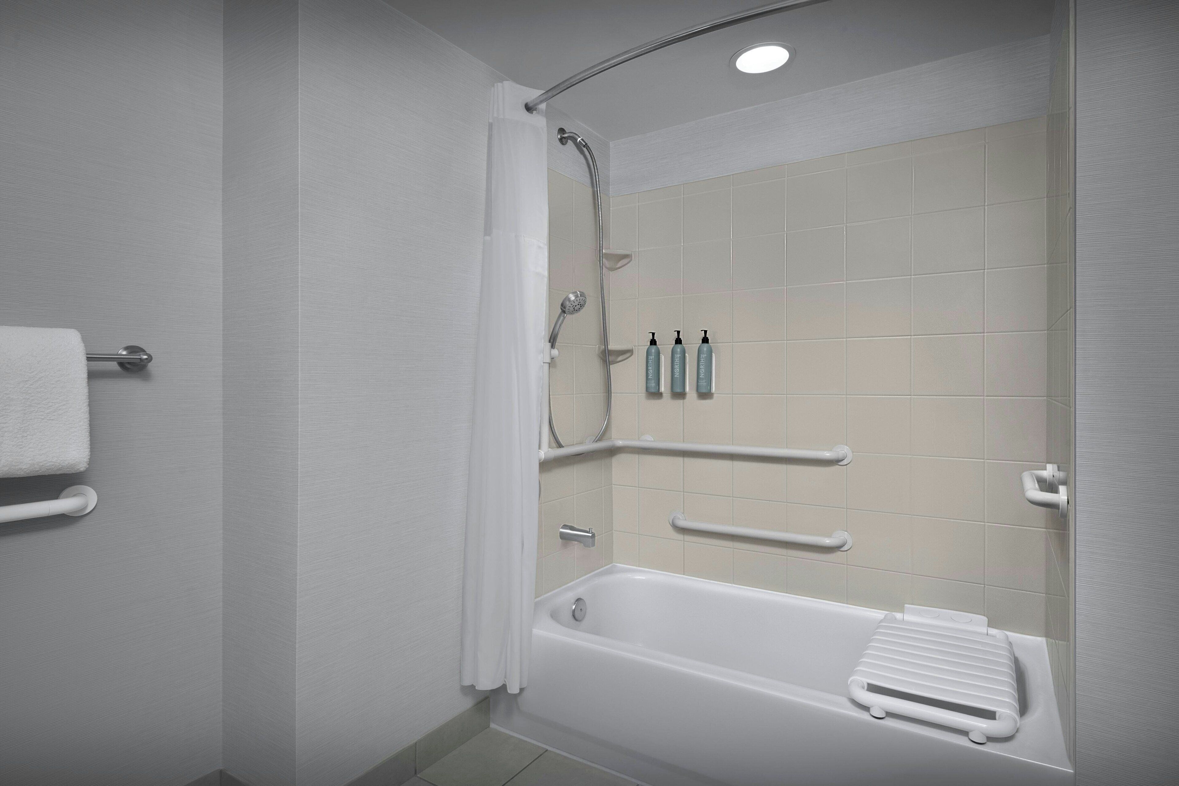 room, 1 king bed with sofa bed | bathroom | combined shower/bathtub, free toiletries, hair dryer, towels