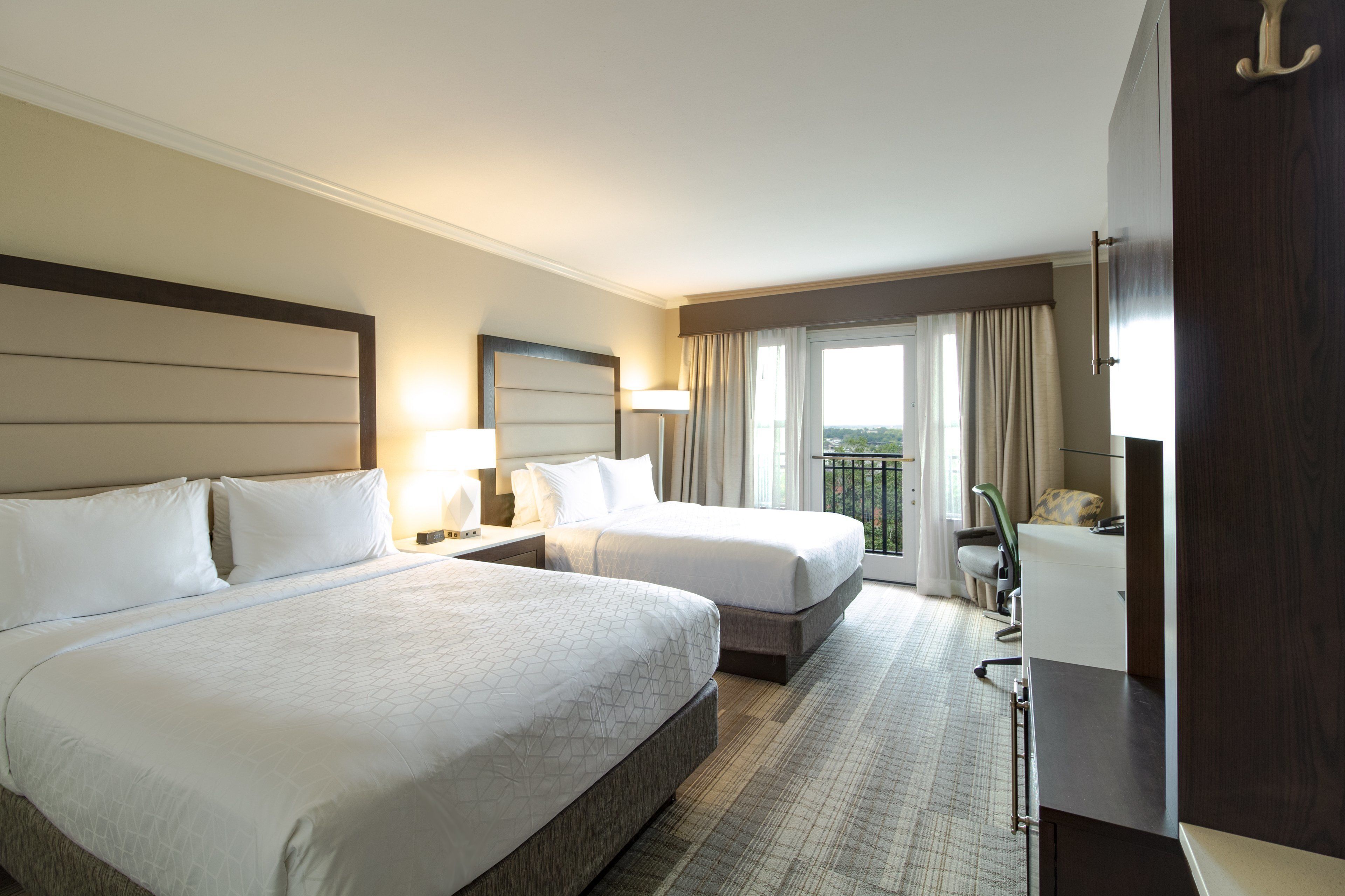 standard room, 2 queen beds, balcony | 1 bedroom, desk, laptop workspace, iron/ironing board