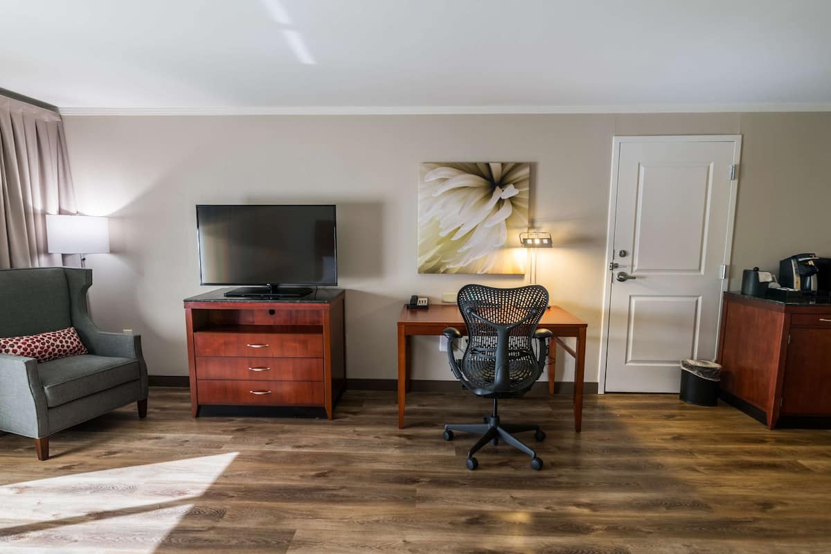 Kamer, toegankelijk voor mindervaliden | Luxe beddengoed, een kluis op de kamer, een bureau