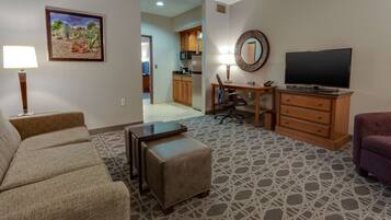 Desk, blackout curtains, iron/ironing board, free cots/infant beds