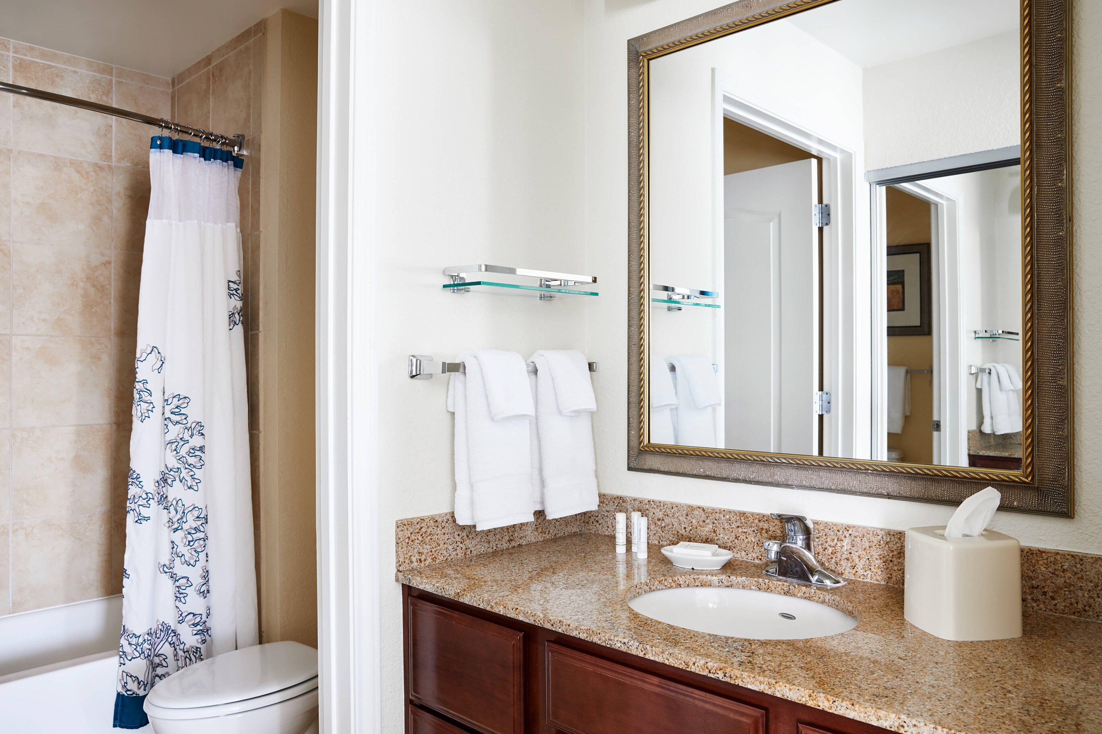 free toiletries, hair dryer, towels