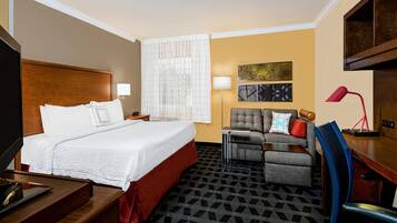 Ropa de cama de alta calidad, escritorio y cortinas blackout