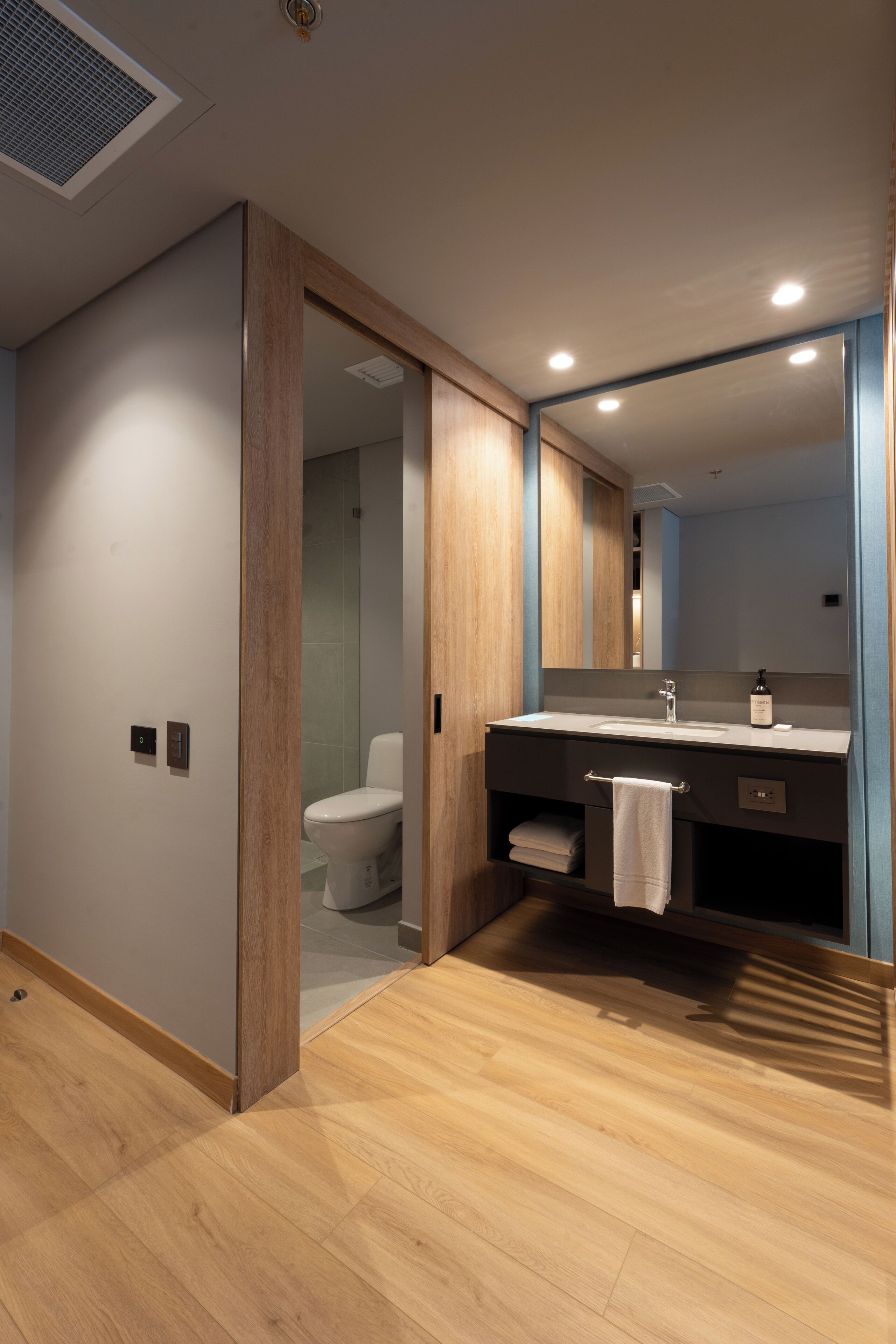 标准双人房, 1 张大床 | 浴室 | 淋浴设施、大花洒淋浴喷头、毛巾、肥皂