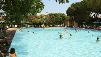 AuĂenpool, Sonnenschirme, LiegestĂŒhle