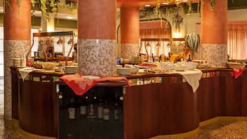 Breakfast, lunch, dinner served; local cuisine