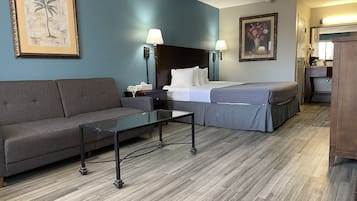 Desk, blackout drapes, iron/ironing board, free WiFi