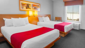 Room, 2 Double Beds | Down duvets, minibar, desk, blackout curtains