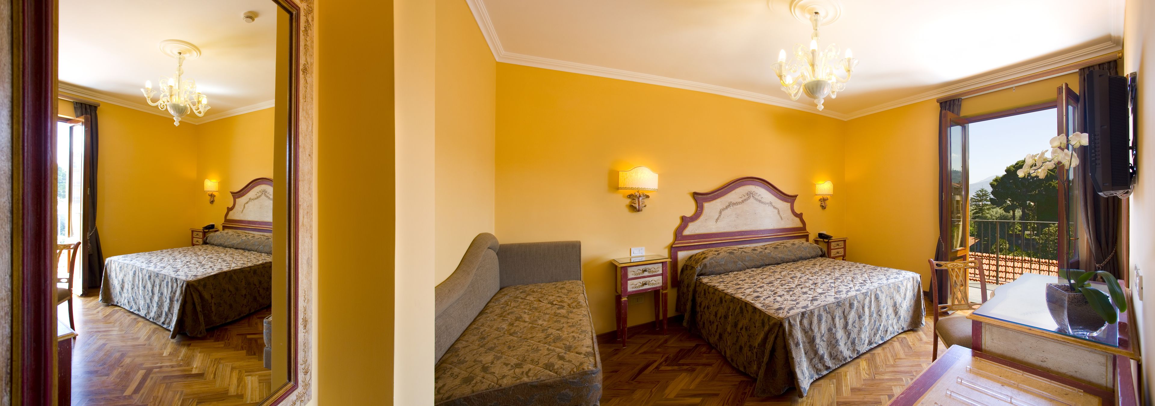 deluxe triple room, sea view | minibar, in-room safe, desk, soundproofing