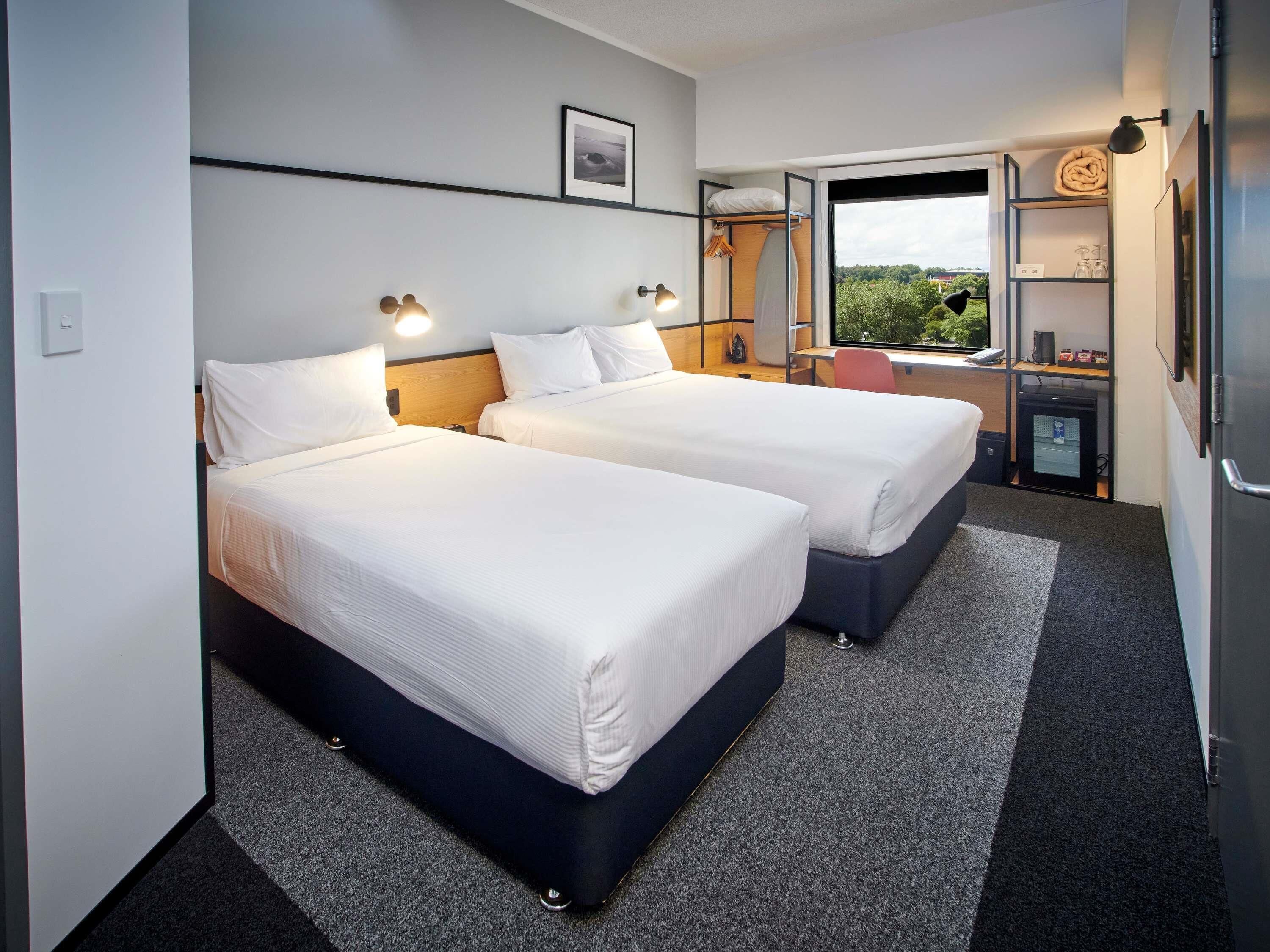 Standard Room, 1 Queen and 1 Single bed | 1 bedroom, desk, laptop workspace, blackout drapes