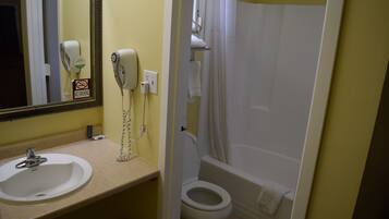 Standard Room, 2 Queen Beds | Bathroom | Free toiletries, hair dryer, towels