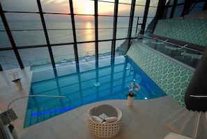Indoor pool, seasonal outdoor pool