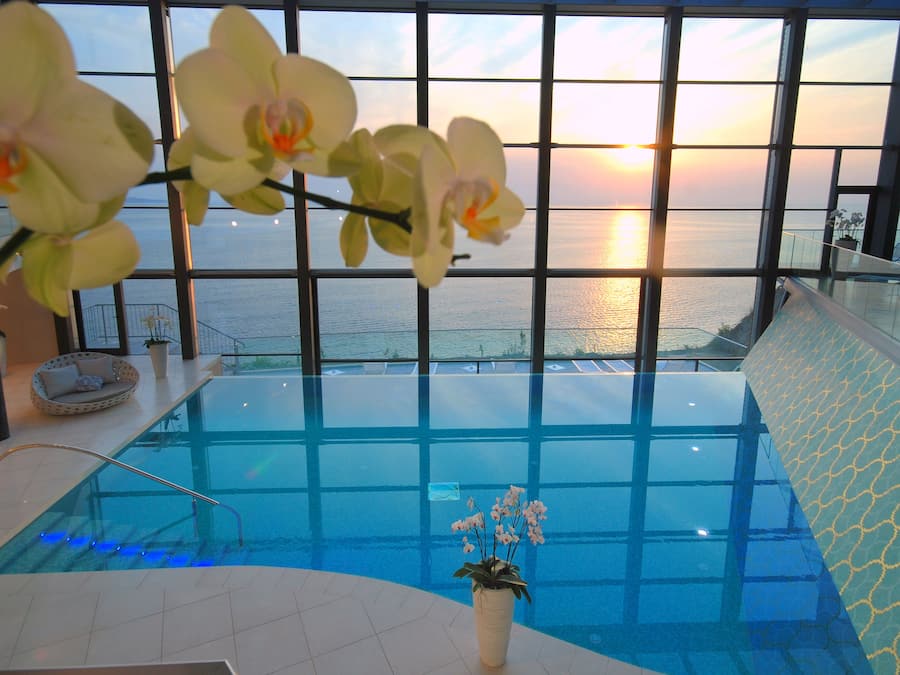 Indoor pool, seasonal outdoor pool
