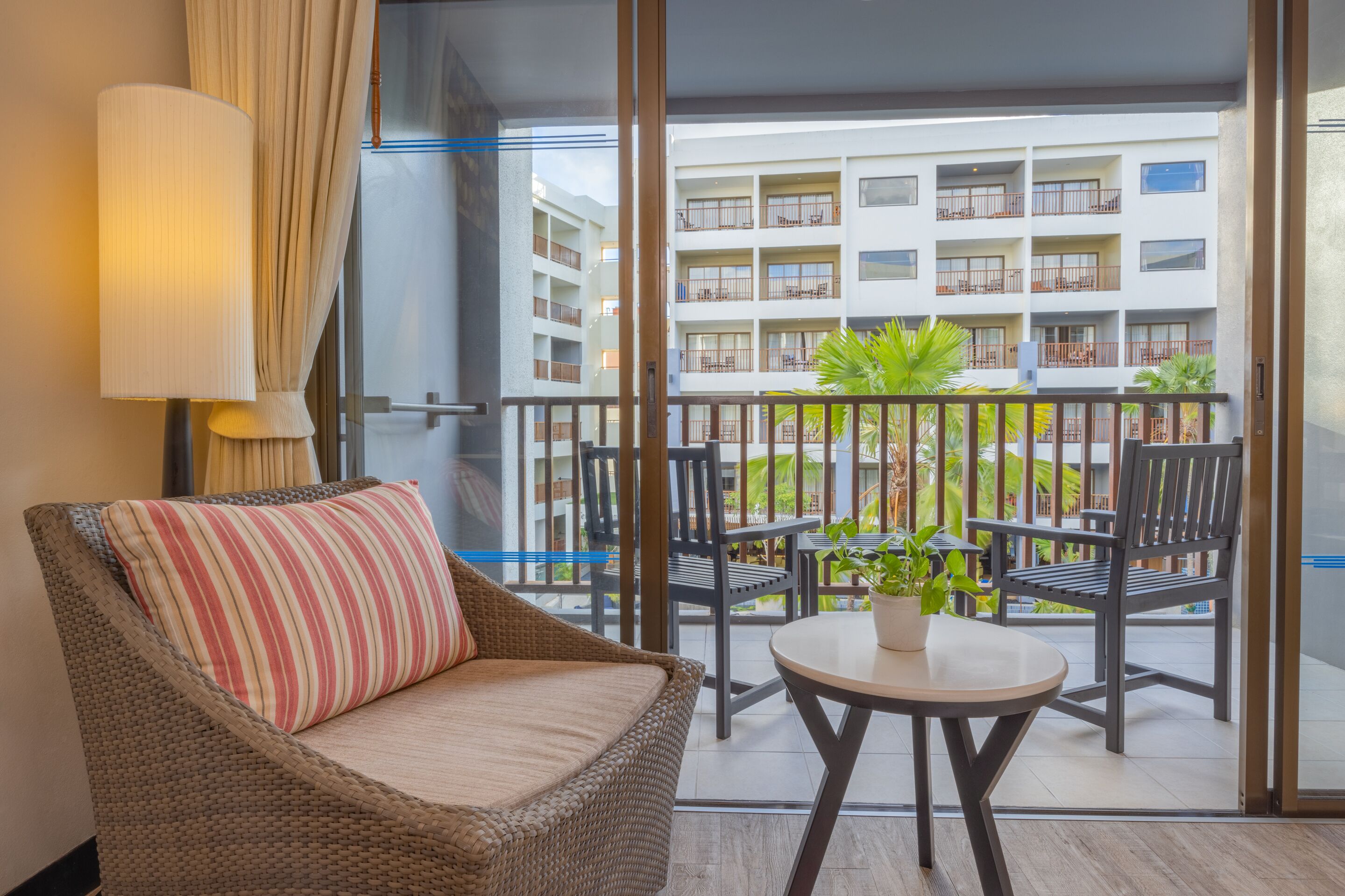 deluxe room, pool view | balcony view
