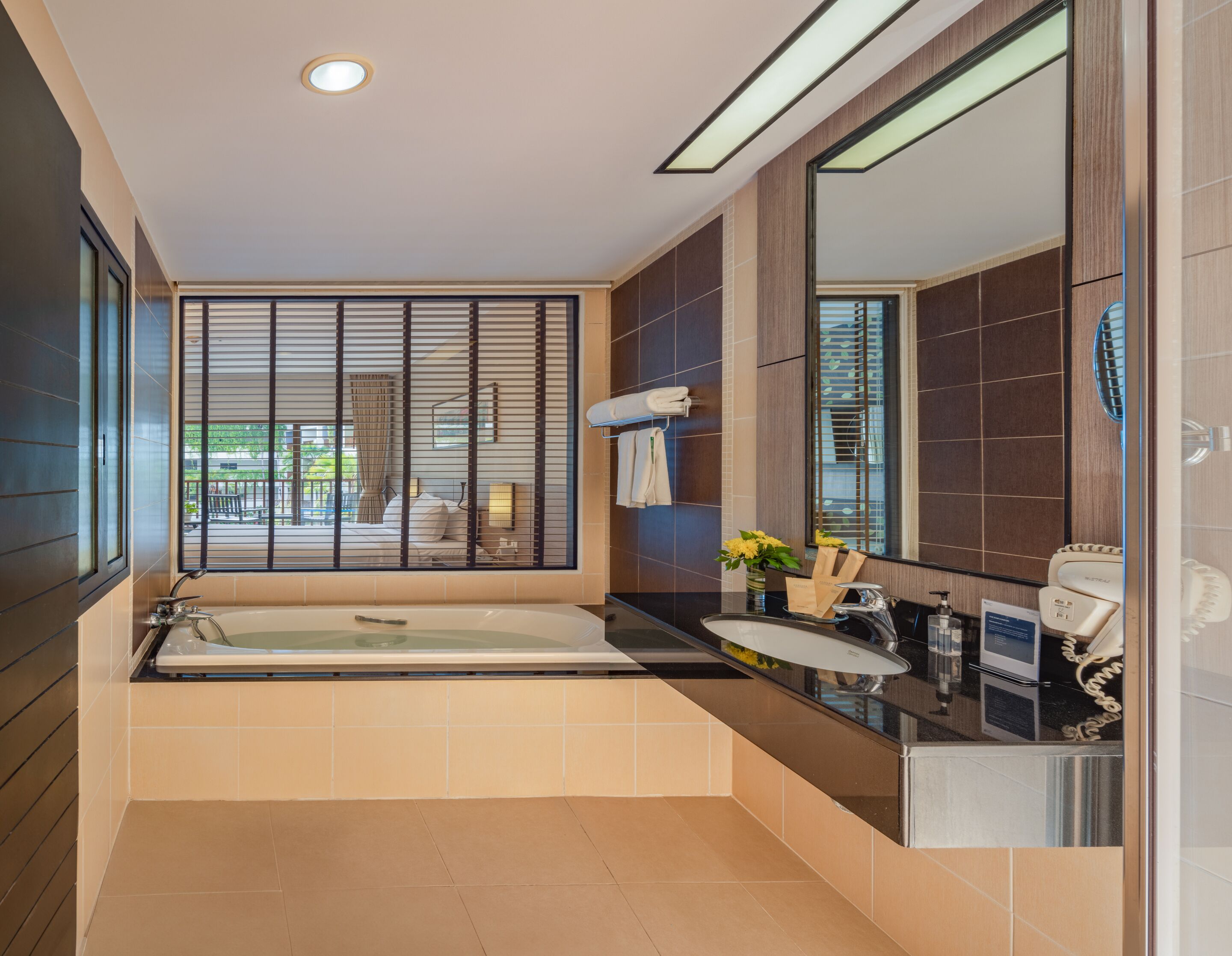 premier waterfront | bathroom | separate bathtub and shower, rainfall showerhead