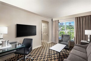 In-room safe, desk, iron/ironing board, free cribs/infant beds